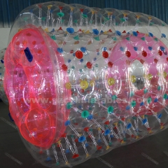 pink Inflatable Water game roller ball