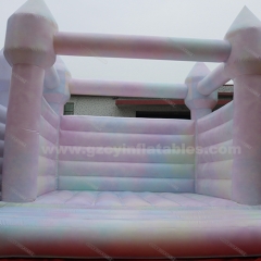 Rainbow Color Inflatable Wedding Bounce House