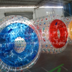 blue Inflatable Water game roller ball