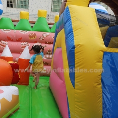 Candy theme inflatable jumping castle amusement park bouncy house