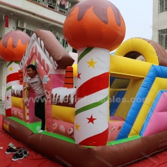 Candy theme inflatable jumping castle amusement park bouncy house