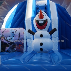 Inflatable Frozen bouncy combo with slide