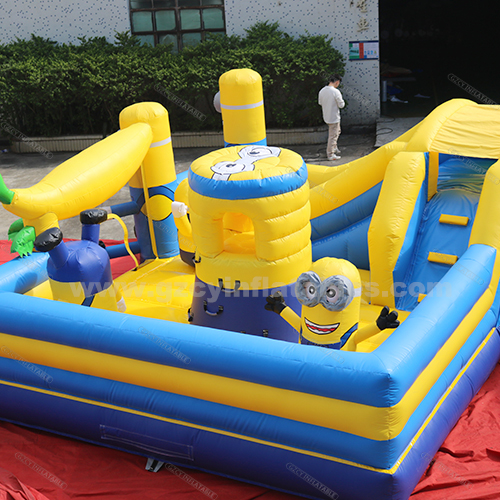 Minion Inflatable Amusement Park Jumping Castle Combo