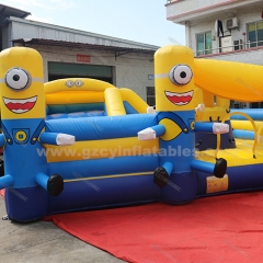 Minion Inflatable Amusement Park Jumping Castle Combo