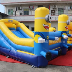Minion Inflatable Amusement Park Jumping Castle Combo