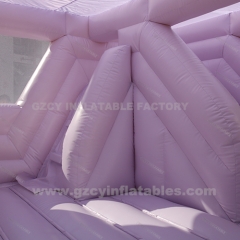 Purple Inflatable wedding bounce castle with slide