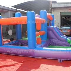 Octopus themed backyard fun inflatable water slide