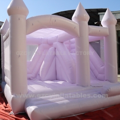 Purple Inflatable wedding bounce castle with slide