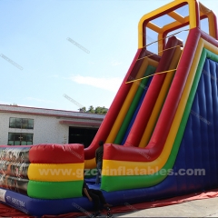 Giant inflatable dry slide