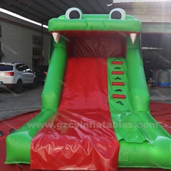 Crocodile theme musement park equipment inflatable bouncer castle slide