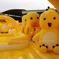 Giant commercial grade cartoon inflatable obstacle inflatable playground jumping trampoline