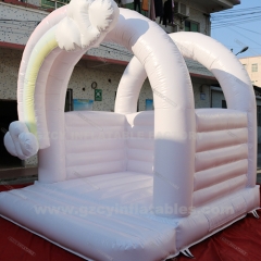 Inflatable rainbow bounce house mini jumping castle for kids