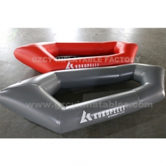 Red Inflatable PVC tarpaulin raft drift boat