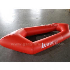 Red Inflatable PVC tarpaulin raft drift boat