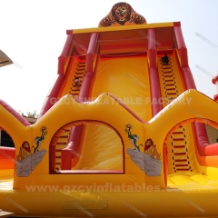 Lion Theme Giant PVC Inflatable Park Slide