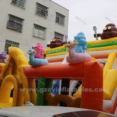 commercial kids playground bouncy castle slides inflatable amusement park