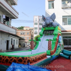 Commercial party large slide inflatable jungle jumping bouncing castle