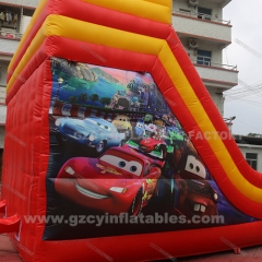 Amusement Park Car Theme Water Slide Backyard Inflatable Bounce Slide