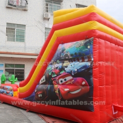 Amusement Park Car Theme Water Slide Backyard Inflatable Bounce Slide