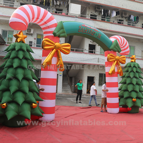 Christmas Candy Arch Inflatable Advertising Inflatable Santa Christmas Tree Elk