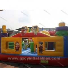 Kids jumping castle inflatable playground with slide