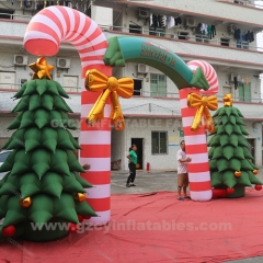 Christmas Candy Arch Inflatable Advertising Inflatable Santa Christmas Tree Elk