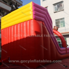 Outdoor playground children's inflatable slide castle