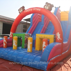 Outdoor playground children's inflatable slide castle
