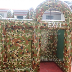 Giant camouflage inflatable maze