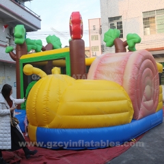 Snail Tree Inflatable Bounce Castle Combo With Slide