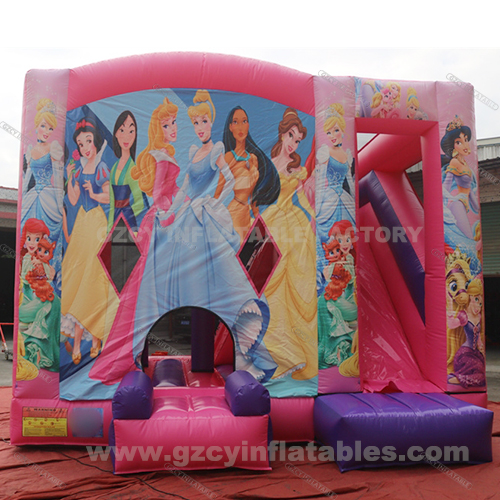 Snow White Inflatable Bounce House Combo Slide