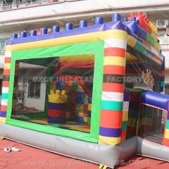 Lego inflatable bounce house slide combo