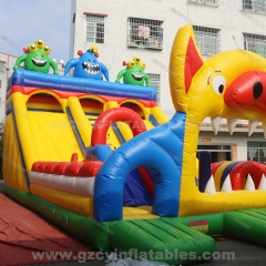 Large inflatable amusement park jumping castle