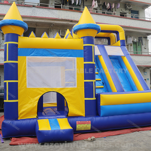 Blue Palace Inflatable Jumping Castle Slide Combo