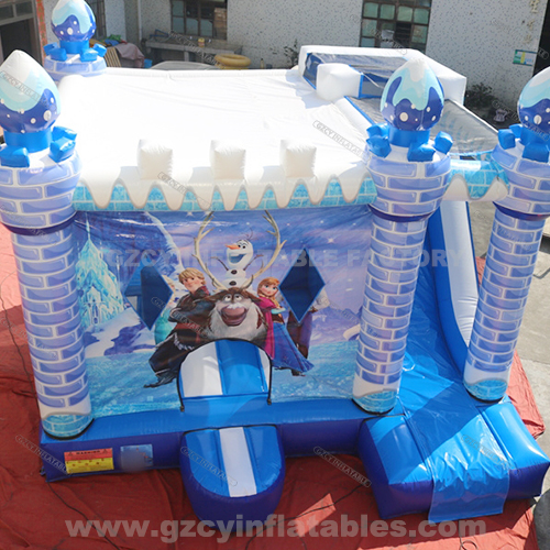 Frozen Bounce House Inflatable Castle Combo with Slide