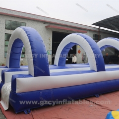 Backyard commercial inflatable water park double lane slide