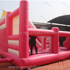 Pink Princess Inflatable bouncer with Slide