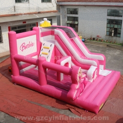 Pink Princess Inflatable bouncer with Slide