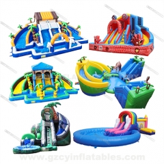 Kids Candy Playground Inflatable Bouncer Water Slide Combo