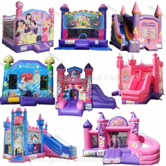 Frozen Theme Park Inflatable Jumping Castle/Inflatable Bouncer/Inflatable Obstacle Course Bounce House Slide Combo