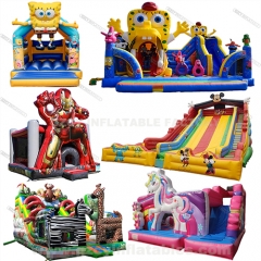 Kids Candy Playground Inflatable Bouncer Water Slide Combo