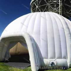 Large white inflatable dome tent