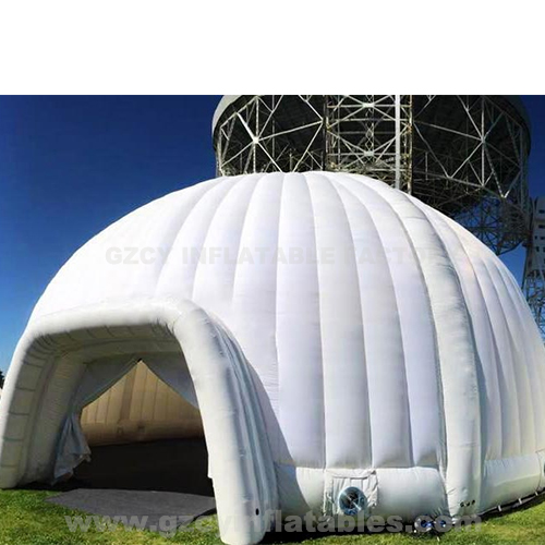 Large white inflatable dome tent