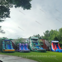 Dual Lane Melting Ice Inflatable Water Slide