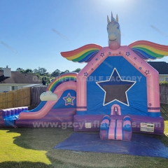 Unicorn Bounce House Inflatable Castle Slide Combo
