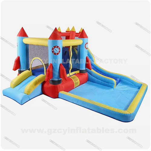 Family inflatable pool jumping castle