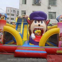 Paw Patrol Theme Amusement Park Inflatable Jumping Castle Slide Combo