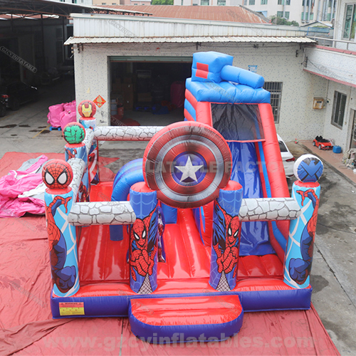Spider man theme park large inflatable jumping castle for kids