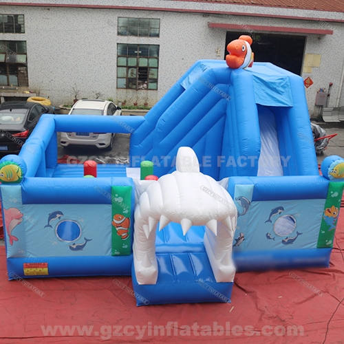 Sea world Amusement Park inflatable shark jumping castle