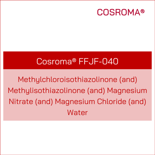 Methylchloroisothiazolinone (and) Methylisothiazolinone (and) Magnesium Nitrate (and) Magnesium Chloride (and) Water Cosroma® FFJF-040